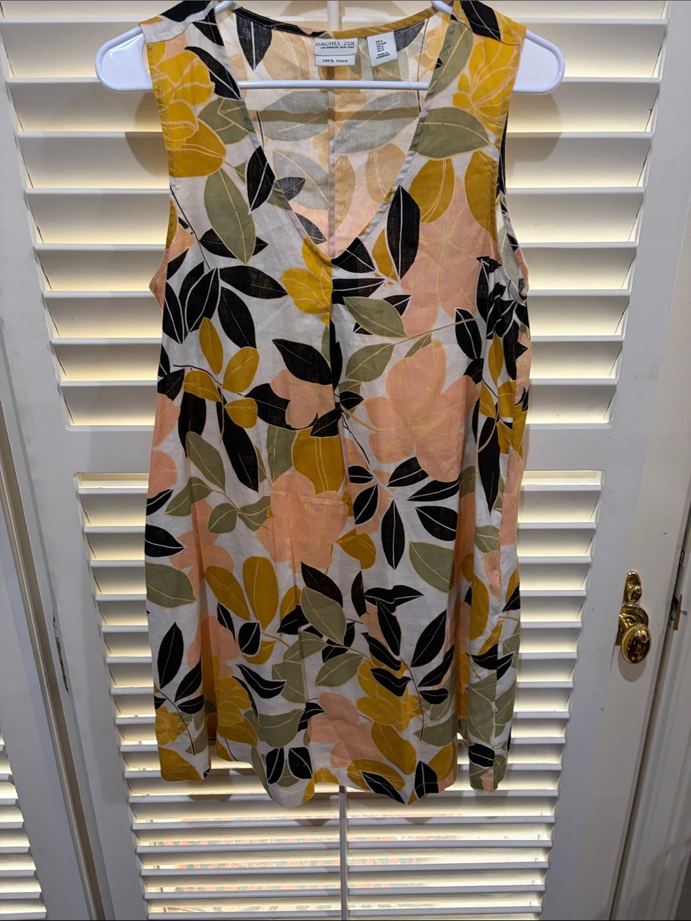Rachel Zoe Floral Sleeveless Dress Yellow, Pink, Black. Small NWOT